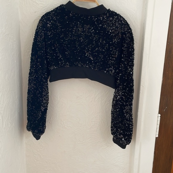 THE OPEN PRODUCT Women's Sequined Cropped Jacket Size 1 (US Small) - Picture 5 of 5